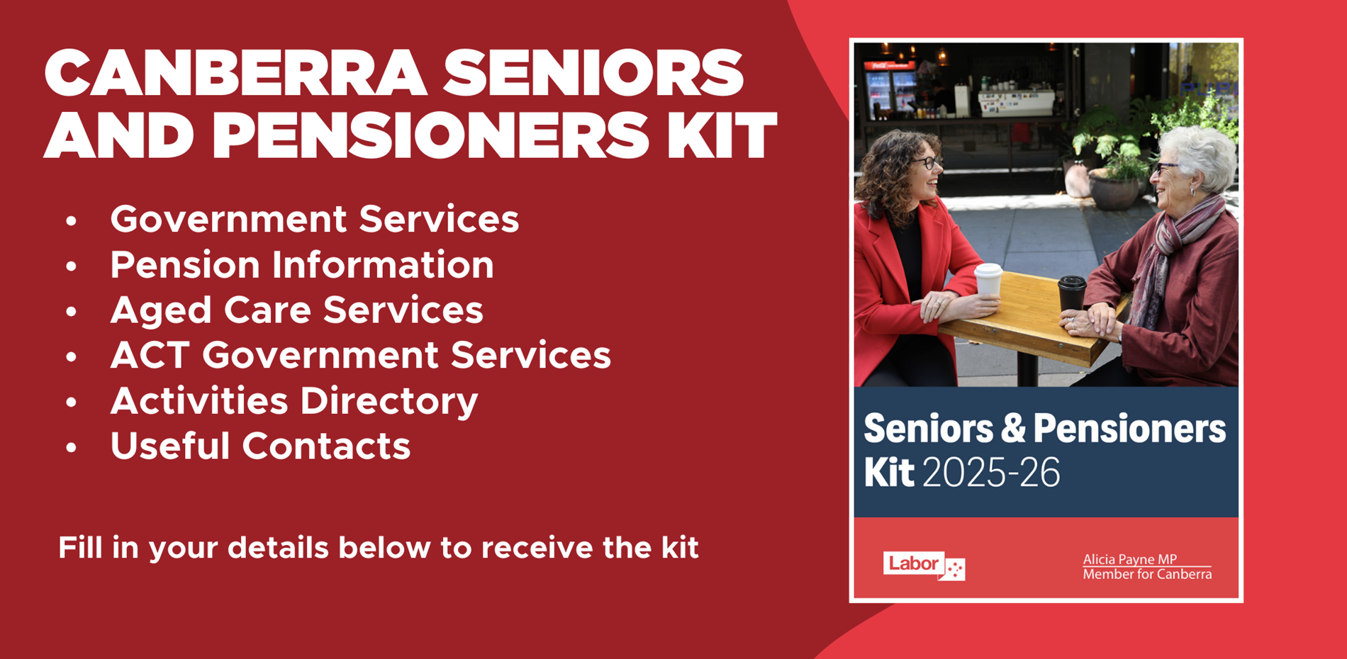 Pensioners and Seniors Information Kit Main Image